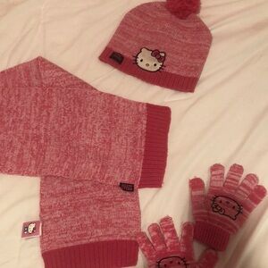 Hello Kitty Kids Pink Winter Set
